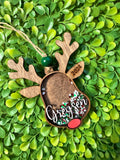 Reindeer Head Shaker Ornament